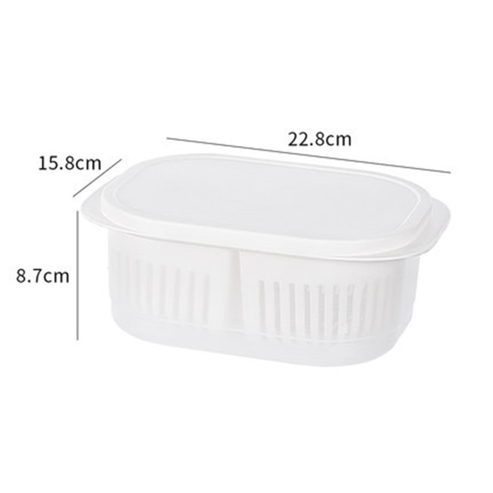 JINGYAN Contenitori per la conservazione degli ali Kitchen Refrigerator Storage Drainage Sealed Preservation Box