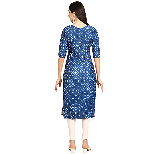 Image of Pinkmint Designer Woman's Crepe Multicolored Straight Kurta [A-355-330]