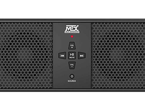 Superatv Mtx 6 Speaker Universal Atv/Utv Sound Bar - Universal Fit | Weatherproof | 4 Full Range 3" Speakers | Integrated Bluetooth Receiver | Universal Mounting Clamps Fit Bars 1.75" To 2.25" #TOP2