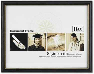(3 Pack Value Bundle) DAXN17981BT Two-Tone Document/Diploma Frame, Wood, 8-1/2 x 11, Black w/Gold Leaf Trim