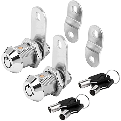 Image of Sissinda RV Storage Locks - Keyed Alike, 7 /8' Fits 9 /16' Max Door Thickness, Camper Trailer Cabinet Locks (2Pack)