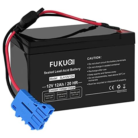 Fukuai Replacement Battery for Peg Perego 12 Volt Battery, 12V 12Ah Rechargeable Battery Compatible with Peg Perego Ride-On Toys Cover