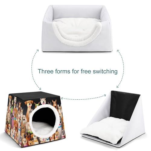 Nichoir confortable pour chat d'intérieur et petit animal - Maison capsule douce en tissu - 6