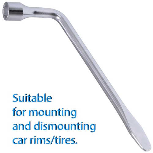 AERZERIX - C68473 - Radmutternschlüssel 19 mm ’’L’’ 295x95x28 mm 6-Kant mit flachem Schraubendrehergriff - aus Cr-V-Stahl