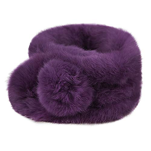 Women Faux Fur Collar Scarf Winter Neck Gaiter Plush Neck Wrap Warmer Cozy Warm Neckerchief3