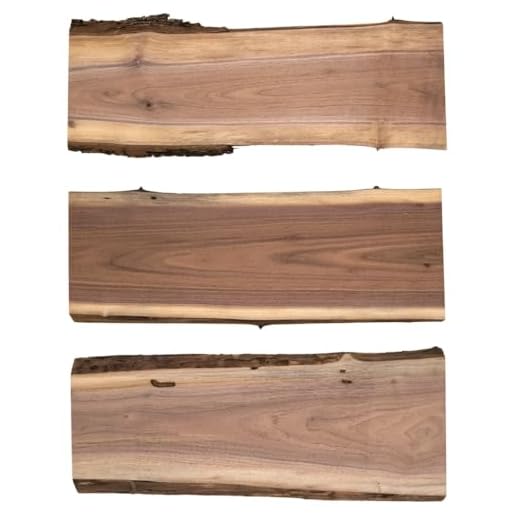 Real Live Edge Walnut Wood Slabs 3-Pack