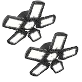SUNGDOGIN 2 Pack LED Garage Lights, 150W 15000LM 6500k Deformable LED Screw in Garage Ceiling Light
