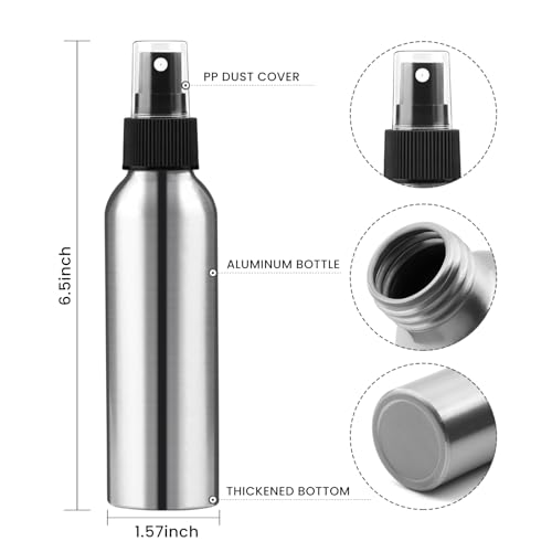 30 Pcs Aluminum Spray Bottles 4 Oz Fine Mist Spray Bottles Refillable Metal Atomizer Bottles Containers with Black Pump Bulk Reusable Empty Spray Bottle Small Travel Bottle for Home Travel Cosmetic2