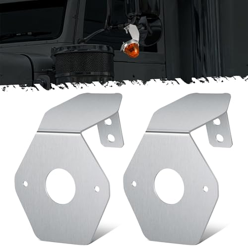 Partsam 2Pcs Watermelon Light Brackets Stainless Steel Watermelon Mirror Turn Signal Angled Bracket Holder Light Not Included