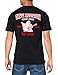 True Religion Men's SS Vintage Flock Tee, Jet Black, L