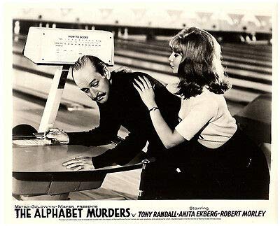 The Alphabet MURDERS ORIGINALLOBBY Card Tony Randall GRAZINA Frame Bowling Alley