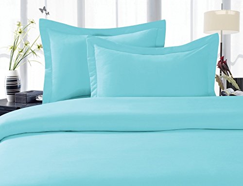 Elegant Comfort 1500 Thread Count Egyptian Quality Super Soft Wrinkle Free 2-Piece Pillowcases, Standard Size - Aqua Blue