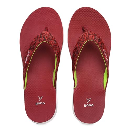 Image of YOHO Fauna 002 V-Strap Slippers for Women | Lightweight EVA Comfort | Platform Sole | Breathable Fabric Upper | Shock Absorption | Water-Resistant | Easy to Style