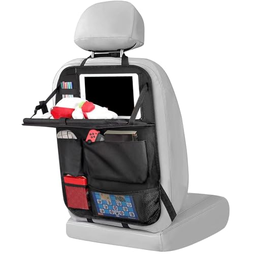 Eckerdromk Organisateur Voiture Enfant, Protection Siege Voiture Enfant, Protege Rangement Tablette With Foldable...