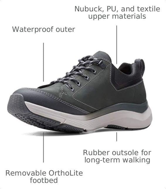 Image of Clarks Mens Wave 2.0 Vibe | Walking Shoes