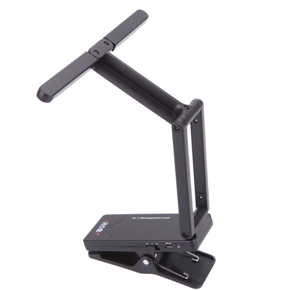 HUIOP AL-1 Lampada da leggio Ricaricabile con Clip per Pianoforte Luce da palco a LED Carica USB Portatile compatta Universale,Stand Lampada