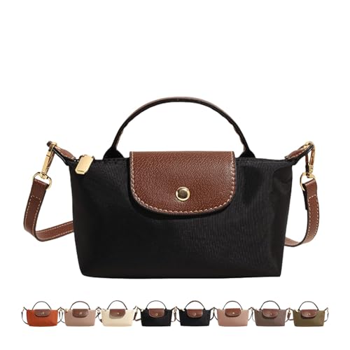 Colorblock Mini Crossbody Bag, Handbags Purses with Adjustable Strap for Women, Ladies Shoulder Totes Bag (Black color)