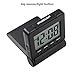 FAMICOZY Compact Digital Travel Alarm Clock with High/Low Volume Options,Simple to Set,Easy to Read,Bold Digits,Snooze Backlight,Quality Construction,2 AAA Battery Operated,Black