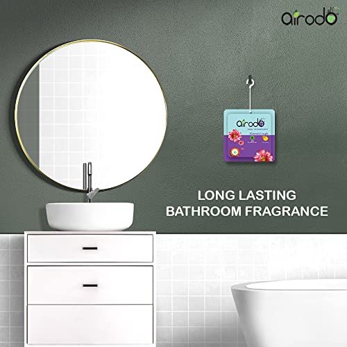 AIRODO Air Room Freshener Power Pocket Gel, Fragrance Booster, Lasts Upto 30 Days, Skin Friendly, Home Fragrance Fresh Scents for Bathroom, Toilet, Living Room, Office (Floral Crush, Pack of 8)