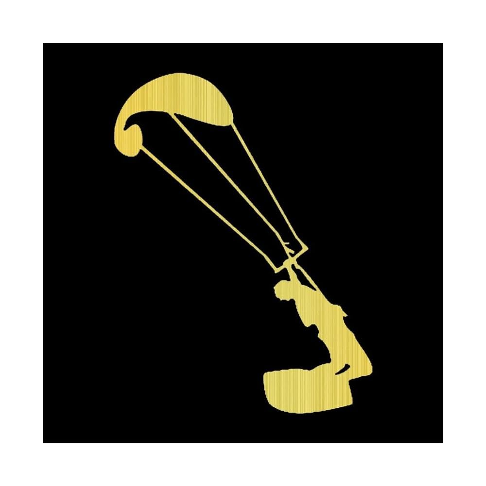 Bertdcx Gold Auto Accessory Car Stickers Vinyl Decal Kitesurfing Motorcycle Decorative Accessories(Gold)