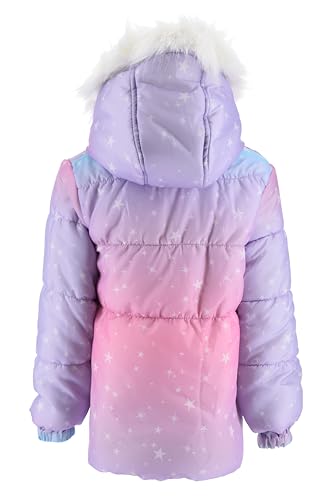 Disney Stitch Mantel für Mädchen, Warme und Weiche Wattierte Winterjacke, Kapuzenmantel für Mädchen, Größen 3 bis 8 Jahre (DE/NL/SE/PL, Alter, 6 Jahre, Regular, Rosa)