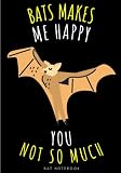 Bat Notebook: Large Lined Journal For Your Daily To do List Note | 100 pages Decorated With Small Wildlife Birds Face Designs and Cute Bats Head ... Book Gift to Keep track & Record Information