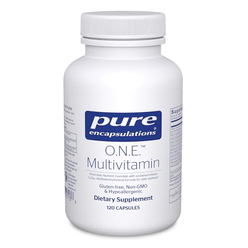 Pure Encapsulations O.N.E. Multivitamin - Once Daily Multivitamin with Antioxidant Complex Metafolin, CoQ10, and Lutein to Support Vision, Cognitive Function, and Cellular Health* - 120 Capsules