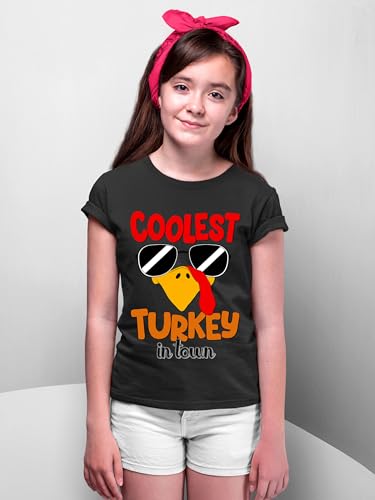 Coolest Turkey in Town Thanksgiving Shirts for Kids Funny Cool Sunglasses Youth Tshirt3