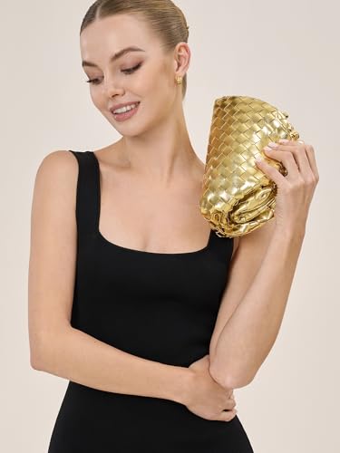 Image of CHUNLI Dressy Woven Clutch Purses for Women Evening Wedding Formal Occasion,Dumpling Crossbody Shoulder Handbags for Women