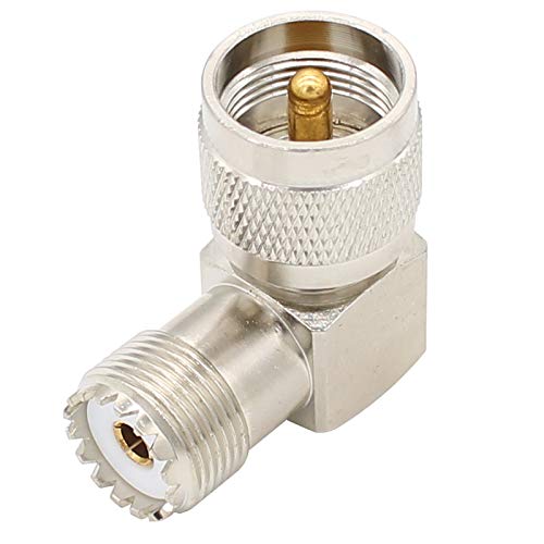 Adaptador ángulo 90° PL259 Macho a Hembra UHF 2 unidades miniatura 4