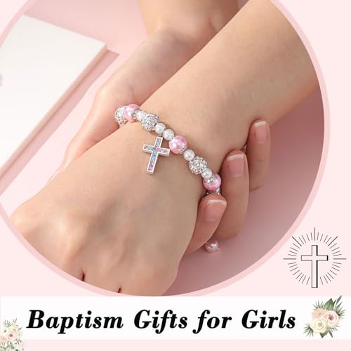 Baptism Gifts for Girls Cross Bracelets, Christening Gifts for Girls Daughter Granddaughter Niece2