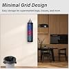 OWMOSYX Plastic Bag Holder, 4 Pack Hanging Mesh Grocery Bag Dispenser & Organizer For Kitchen, Black