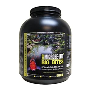 MICROBE-LIFT MLLBBXL Big Bites Fish Food Pellets for Ponds, Water Gardens, and Fountains, for Large Live Goldfish and Koi, 16.75 Pounds