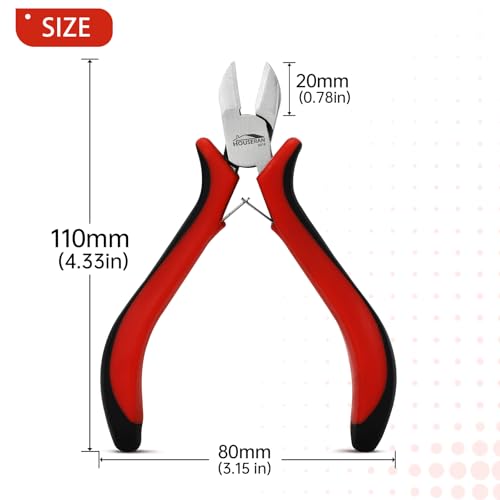 Image of 5-Pack 4 inch Small Wire Cutters, Mini Spring Loaded Flush Cutters