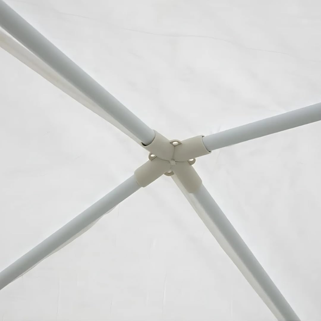 Paluplus Gazebo con struttura in Metallo, Misura 3x3 Metri, Telo in Nylon Impermeabile, Facile Da Installare, Protezione dai Raggi UV, gazebo per giardino, Feste ed Eventi -1059C (Bianco)