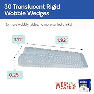 Wobble Wedges Heavy Duty Leveling Shims – Made in the USA – The Original Rigid Plastic Shims for Leveling Furniture, Tables, Toilets, Appliances & Other Home Improvement Projects– Transparent, 30-pack