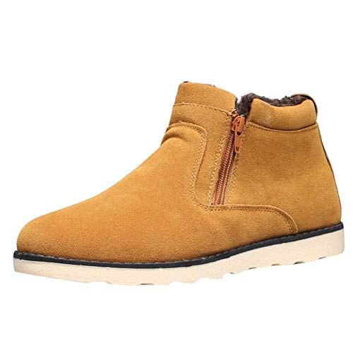 Warm Gefüttert Winterschuhe Winterschuhe Herren Wasserdicht Trekking Wanderschuhe Winterschuhe Herren (Gelb,40)
