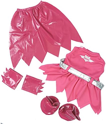 Bat Girl Outfit with Cape, Arm Bands, Boots & Silver Belt Fits Most 14"-18" Build-a-Bear & Make Your Own Stuffed Animals image 3
