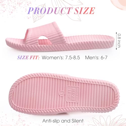 9 Pairs Shower Shoes Bulk for Women Men Quick Drying Lightweight Non Slip Shower Slippers with Drain Holes Beach Sandals Pool Slides House Slippers for Bathroom Indoor Outdoor Spa Dorm Guest2