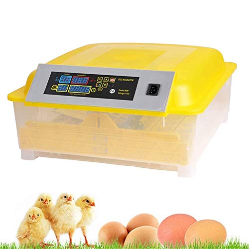 ZFF Fully Automatic 48 Digital Egg Incubators For Hatching Quails Chicken Goose Duck Poultry Hatcher With Egg Tray Temperature Humidity Control (Size : 110v)