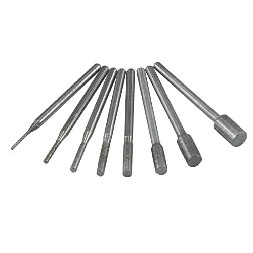 Juego de 8 Puntas Diamante Cilíndricas para Herramientas Rotativas miniatura 1