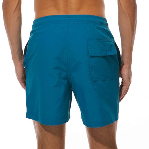 tuduoms Men's Waterproof Swim Trunks Quick Dry Beach Shorts Summer Lightweight Workout Athletic Running Shorts with Pockets3