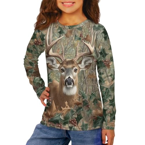 Image of Uourmeti Girls Graphic Tees Long Sleeve T Shirts for Teens Casual Tshirts Junior Sportswear Fall Tops