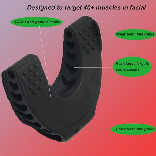 Jaw Exerciser,Jaw Toner for Jawline,Jaw Trainer Chisel Your Jawline,3pack of Jawline Trainer,Jawline Exerciser Chew(40lbs+50lbs+60lbs) - Image 3