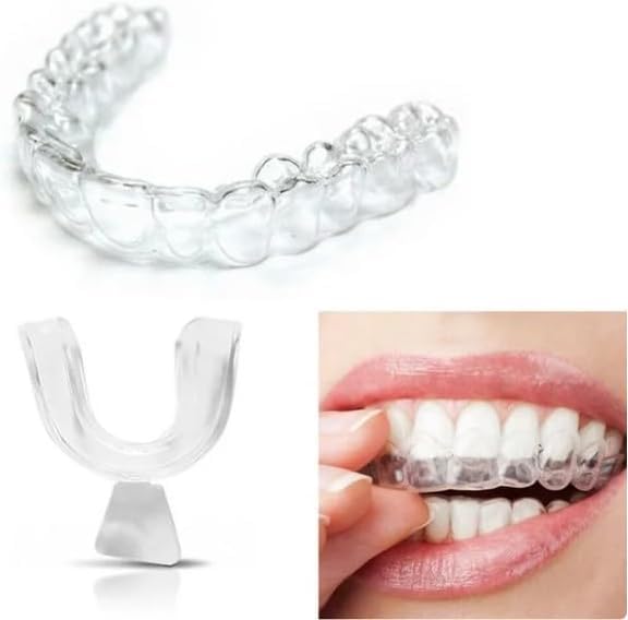 Image of 4Pcs Transparent Mouth Guard Silicone Grinding Guard Teeth Whitening Tray Sleeping Gum Shield for Sports Bruxism Bite Guard Easy to Use,Teeth Grinding Guards, Health and Household, Oral Pain Relief