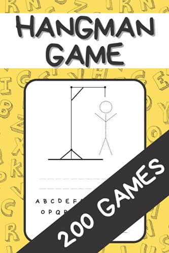 Hangman Game book with 200 games: Hangman game for kids, teens and adults. Big book of 200 games....