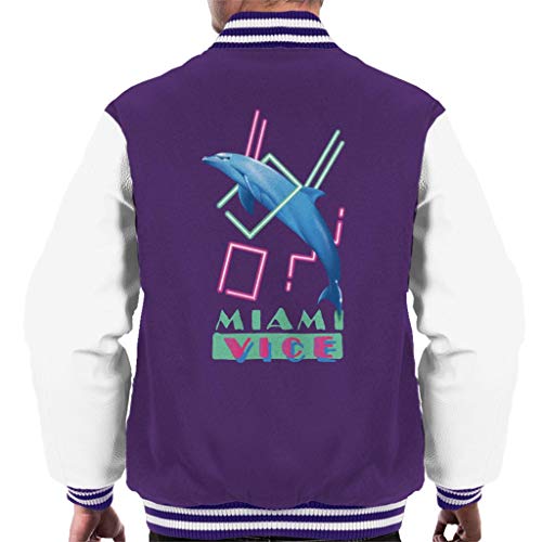 Veste varsity Miami Vice Dolphin Jump aux finitions bicolores et motif brodé