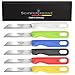 Schwertkrone Juego de cuchillos de cocina fabricado en Alemania Solingen, cuchillo para pelar, cuchillo para frutas y verduras, de acero inoxidable, juego de 6 cuchillos dentados