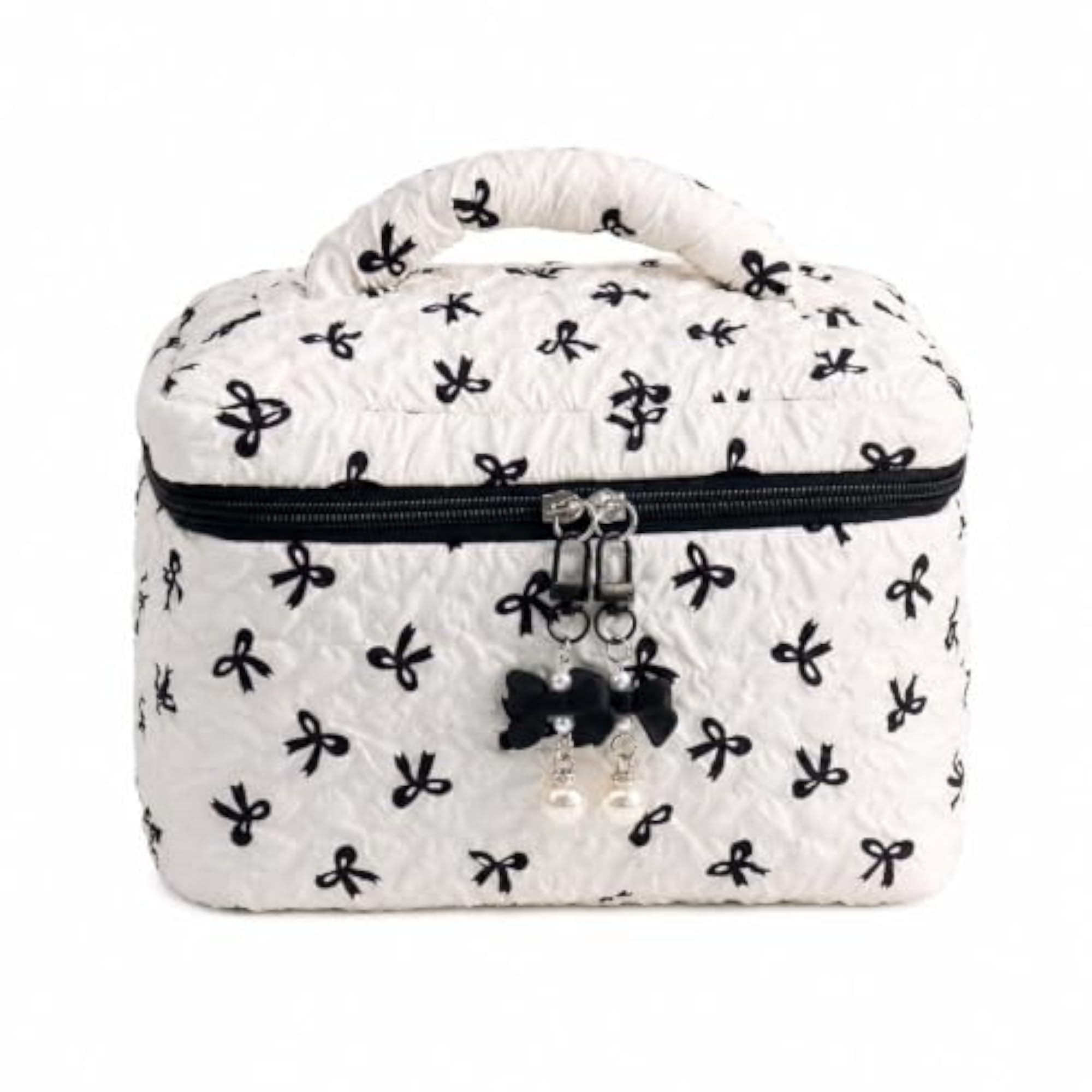 Cute Bow Makeup Bag Set with Large Capacity, Crossbody & Handbag Styles