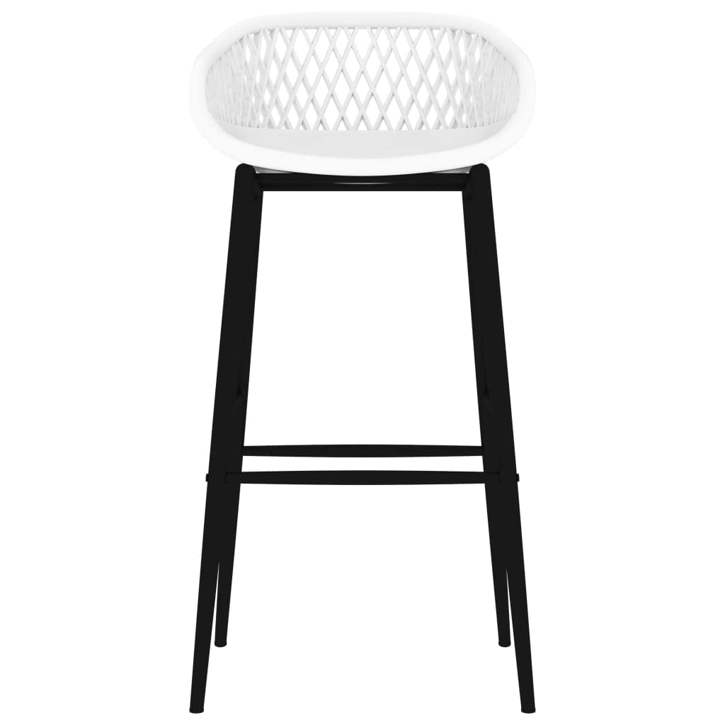Juego de bar moderno de 5 piezas, mesa de bar con 4 taburetes de bar, negro y blanco, 120 x 60 x 105 cm, mesa alta con tablero de fibra de densidad media y patas de metal con aspecto de madera